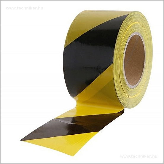 közúti jelzőszalag sárga-fekete 250m termék fő termékképe